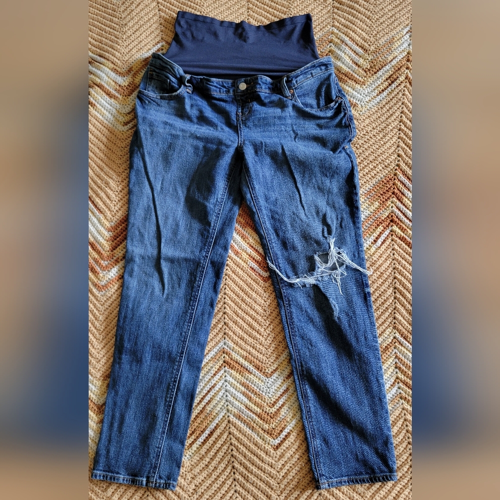 Distressed Maternity Jeans